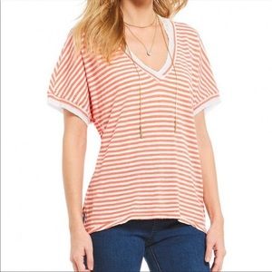 Free People Striped Take Me Tee